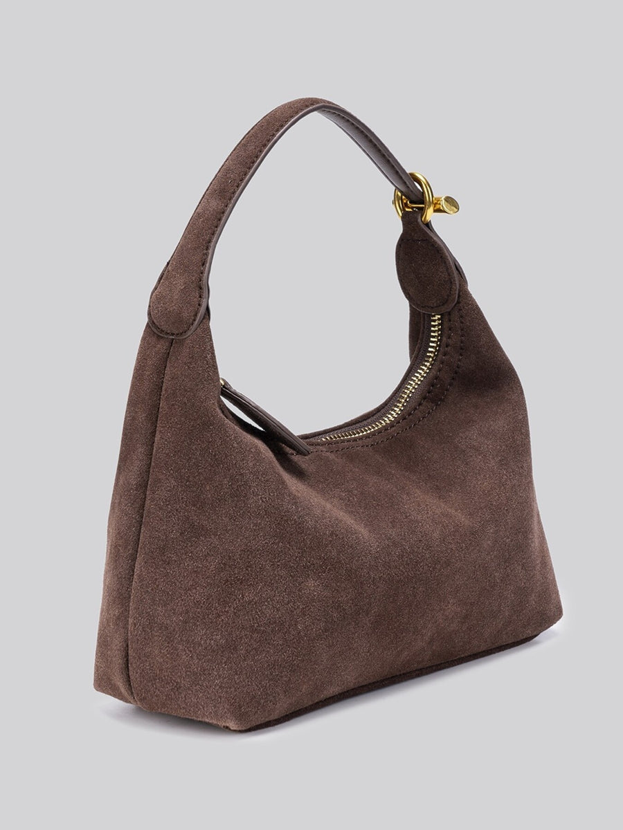 chocolate brown with crossbody bag with top handle
