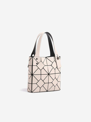 handbag in Black with geometric panels and mini
