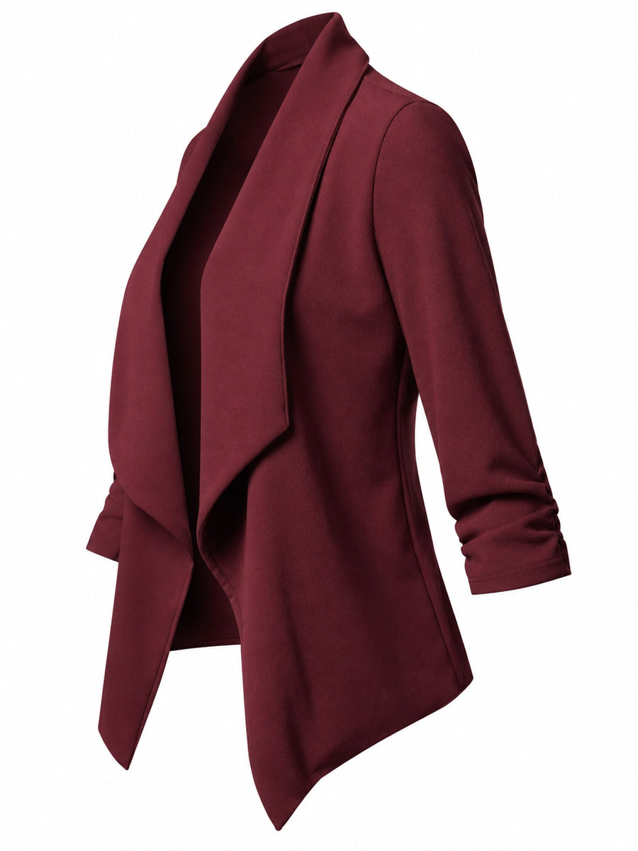 classic blazer in Khaki with shawl lapel