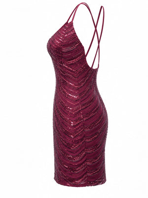 Burgundy bodycon dress