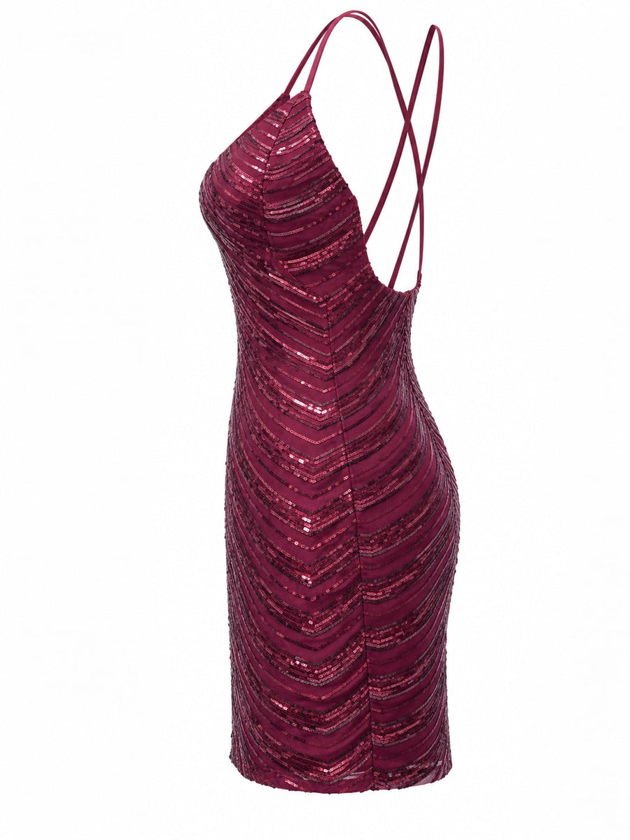 Burgundy bodycon dress
