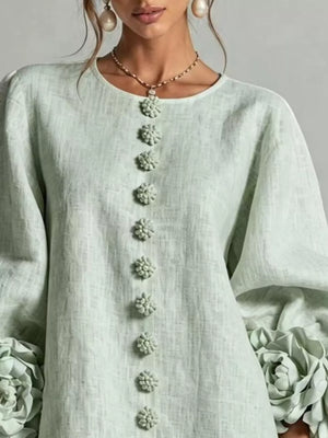 mini dress in Beige with applique and mini