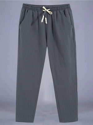 Army Green Men's Plus Size Drawstring Loose Fit Pants