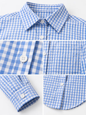 classic button-down shirt in Grey with collared