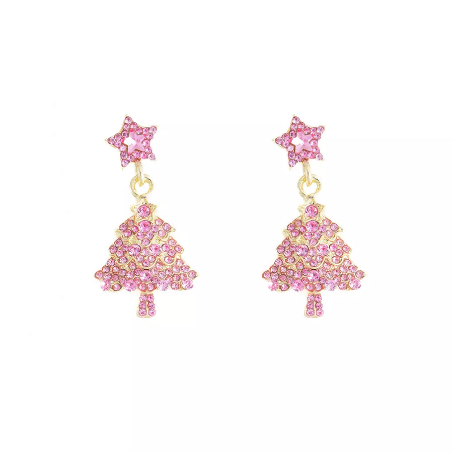 earrings in Blush Pink with novelty and rhinestone embellishment