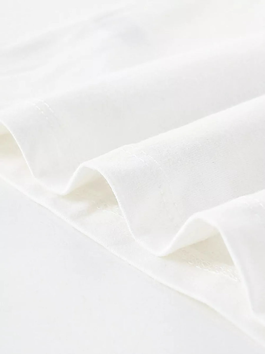 White t-shirt with visible stitching