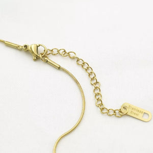 18K Gold-Plated,Stainless Steel Care instructions: Avoid wearing during exercise necklace in Gold with straight silhouette