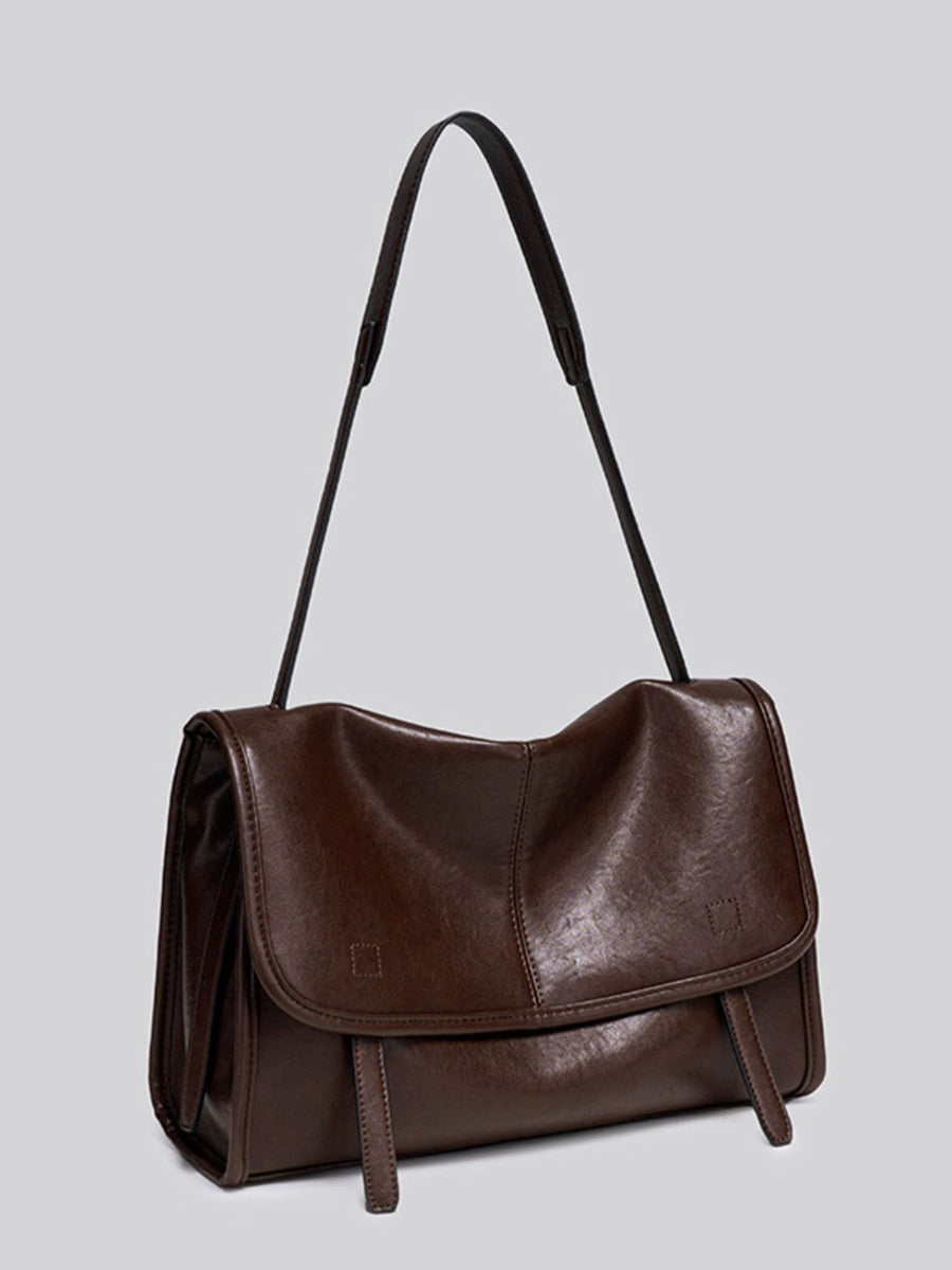 dark brown with messenger bag with adjustable strap