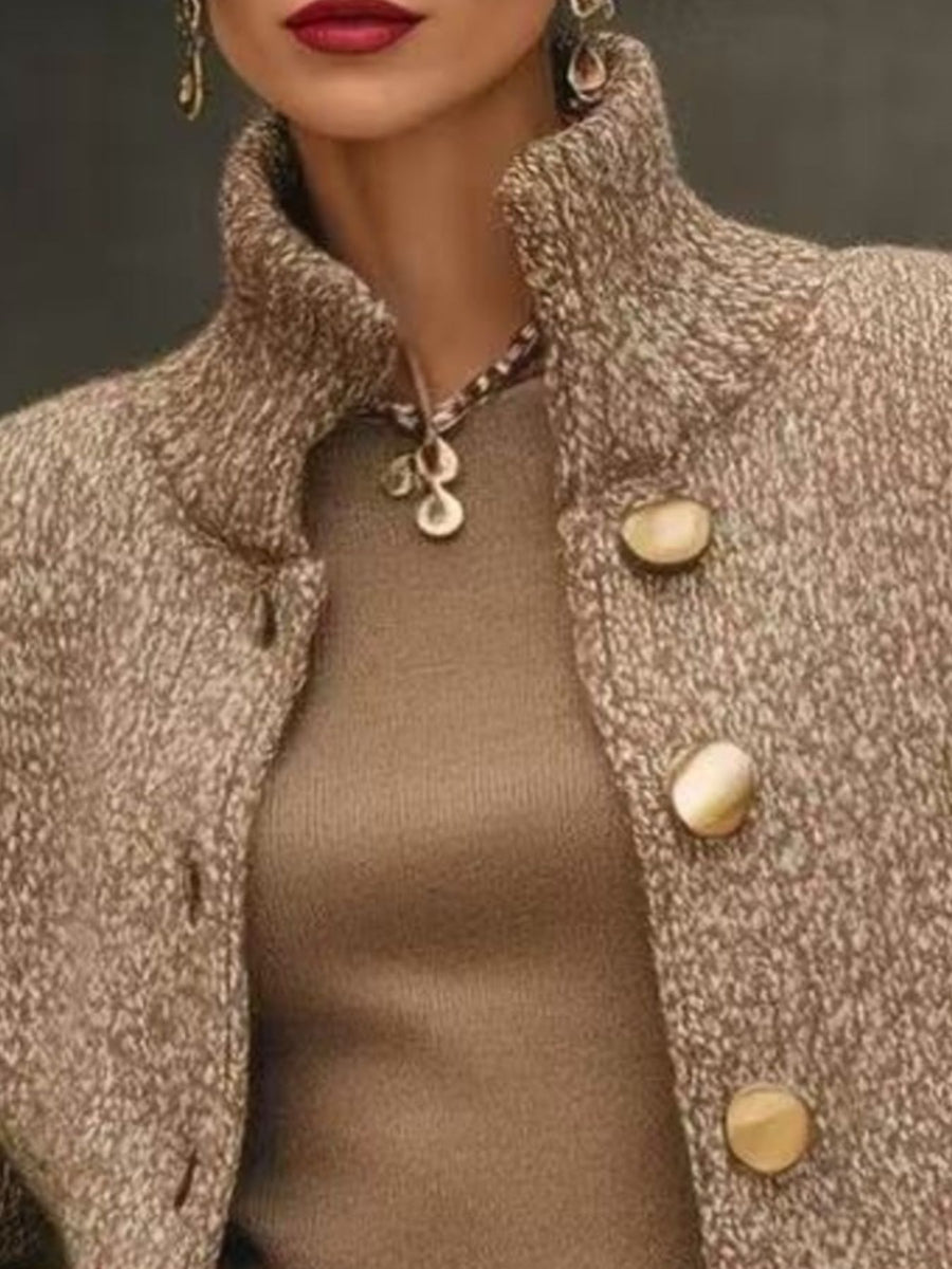 100% polyester Care instructions: Machine wash cold cardigan in beige with relaxed silhouette