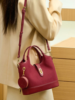 crossbody bag in burgundy