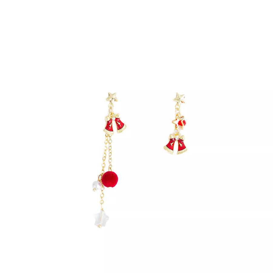 earrings in gold with dangle and dangle, 2.7 inches