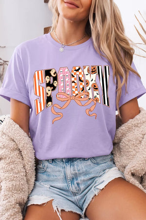 62% polyester, 32% cotton, 6% elastane Care instructions: Machine wash cold t-shirt in lavender with regular silhouette