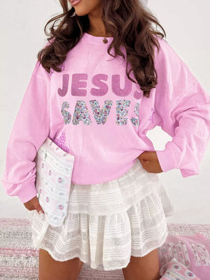 65% polyester, 35% cotton Care instructions: Machine wash cold sweatshirt in fuchsia with oversized silhouette