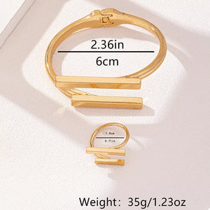 Golden jewelry set