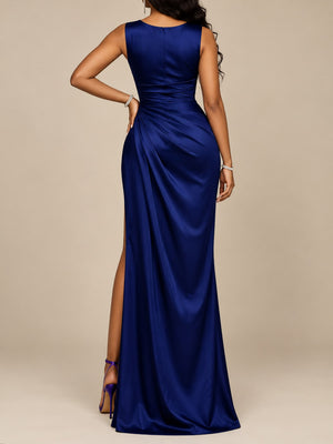 Rose Gold formal gown with maxi and pullover