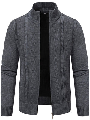 dark brown cardigan with pocketed and long sleeve