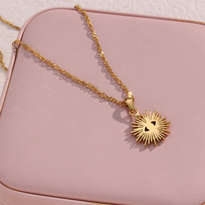 Gold with necklace with 18K gold-plated