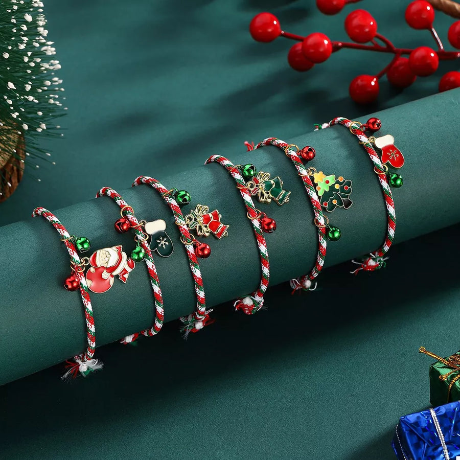 green bracelet featuring adjustable and striped