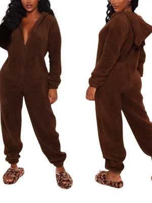jumpsuit in Pink with pocketed and full-length
