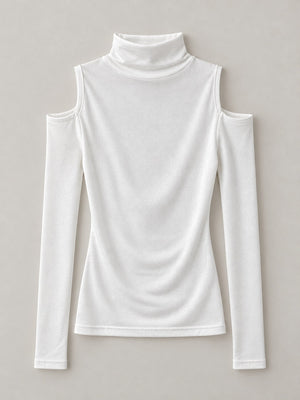 modern t-shirt in Black with mock neck