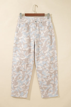 jeans featuring camo in light gray with 98% cotton, 2% elastane Care instructions: Machine wash cold texture