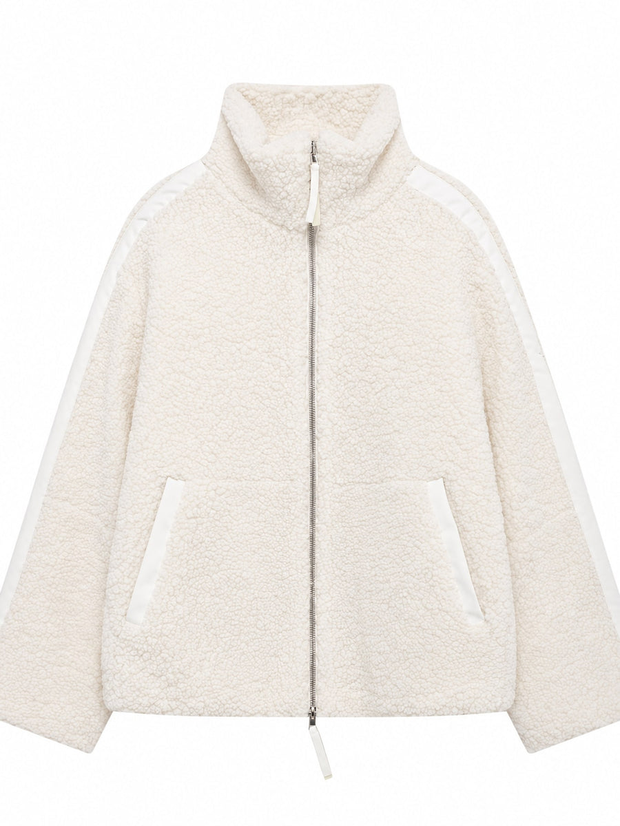 Khaki sherpa jacket