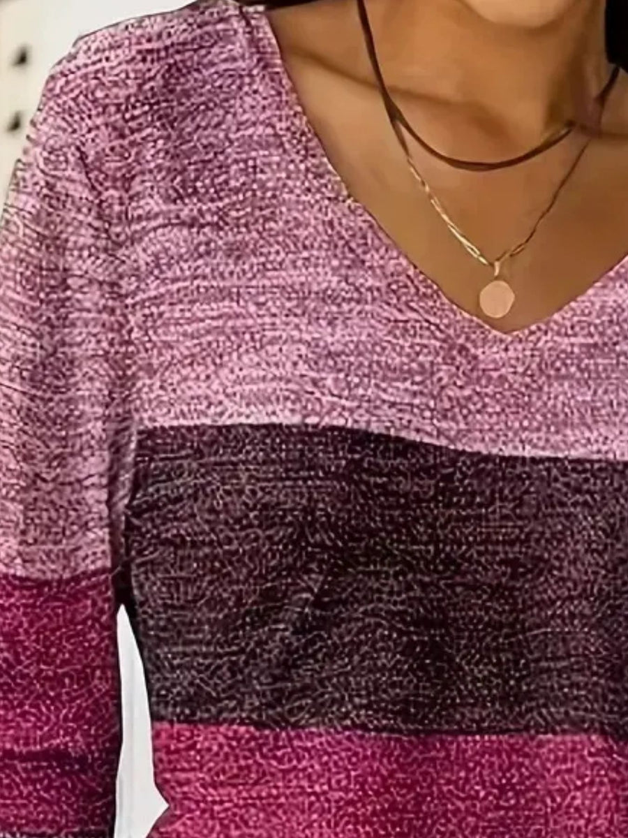 Light Brown t-shirt with hip-length and pullover