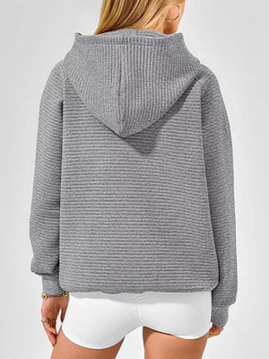 100% polyester Care instructions: Machine wash cold pullover hoodie in Navy Blue with relaxed silhouette