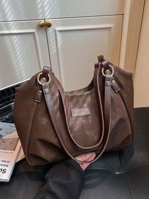 dark brown handbag