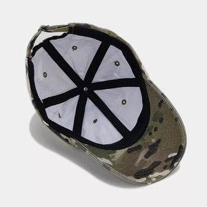 Camouflage Baseball Cap in Matcha Green with curved brim