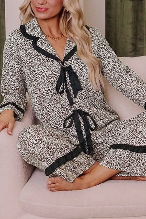 100% viscose Care instructions: Machine wash cold pajama set in Coffee Brown with relaxed silhouette