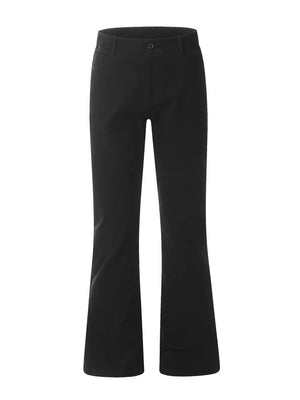 pants in black featuring high-waisted and flared fit