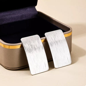 18K Gold-Plated, Alloy, Silver-plated Care instructions: Avoid wearing during ex earrings in Silver with geometric silhouette
