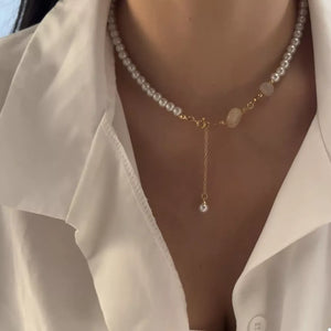 ivory necklace with choker and clasp