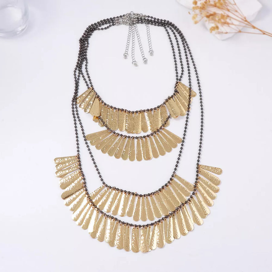 18K Gold-Plated,Iron Care instructions: Avoid wearing during exercise, as sweat necklace in Gold with straight silhouette