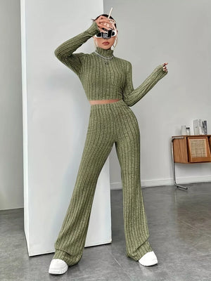 Gray Two-Piece Sweater Sets