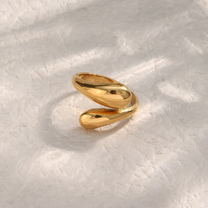 Gold with ring with 18K gold-plated 8