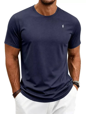 Men's Classic Fit Crew Neck T-shirt Plus Size in White
