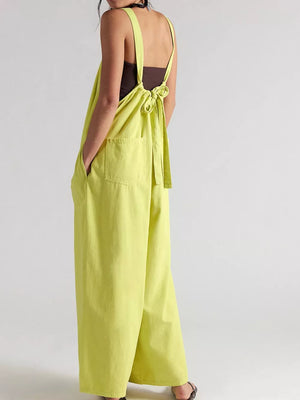 Dark Brown loose jumpsuit with round neck