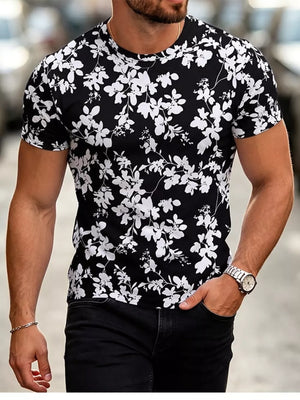 t-shirt featuring floral in Beige with 95%cotton,5%spandex Care instructions: Machine wash cold texture