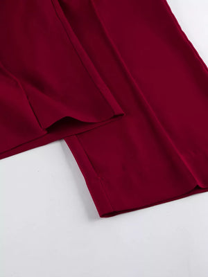Wine Red with Two-Piece Sets 18