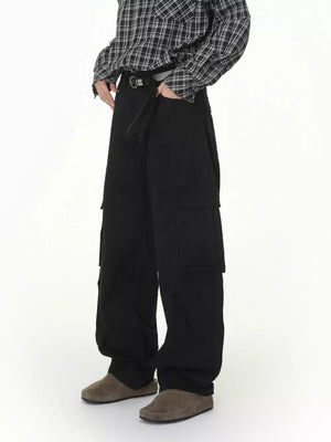 jeans in Dark Gray with buttoned and full-length