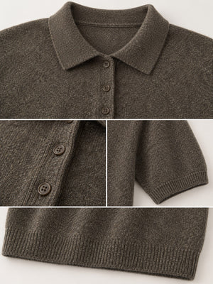 classic polo shirt in Black with collared
