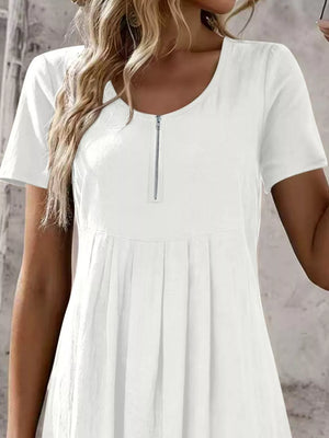 100% polyester Care instructions: Machine wash cold A-line dress in Army Green with A-line silhouette