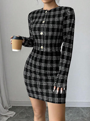 100% polyester Care instructions: Machine wash cold two-piece set in Black with bodycon silhouette