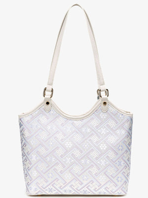 shoulder bag featuring geometric in lavender with polyester Imported Size & texture