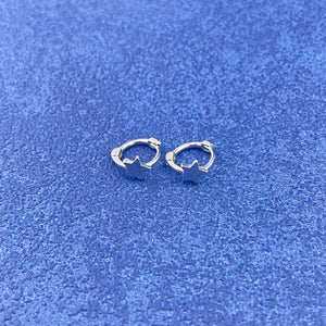 earrings in Silver with star and star motif