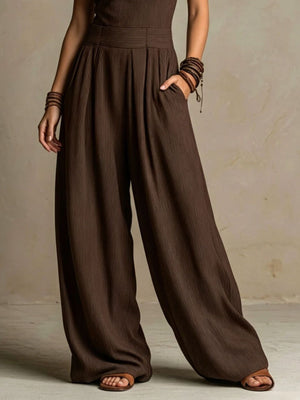Black jumpsuit with crisscross and sleeveless