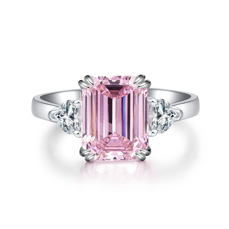 ring featuring geometric in Silver with 925 sterling silver,Zircon Care instructions: Avoid wearing during exercise, as