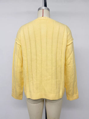 Button Up Dropped Shoulder Cardigan option 14